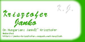 krisztofer janko business card